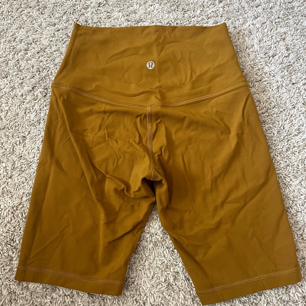 lululemon biker shorts - Align Mustard Color - size 4